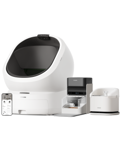Luma Smart Litter Box & Dockstream RFID Smart Fountain & One RFID Smart Feeder - White