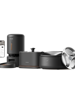 Polar Smart Wet Food Feeder & Granary Smart Camera Feeder & Dockstream 2 Smart Cordless Fountain - Black