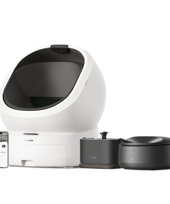 Luma Smart Litter Box & Polar Smart Wet Food Feeder & Dockstream 2 Smart Fountain - Black